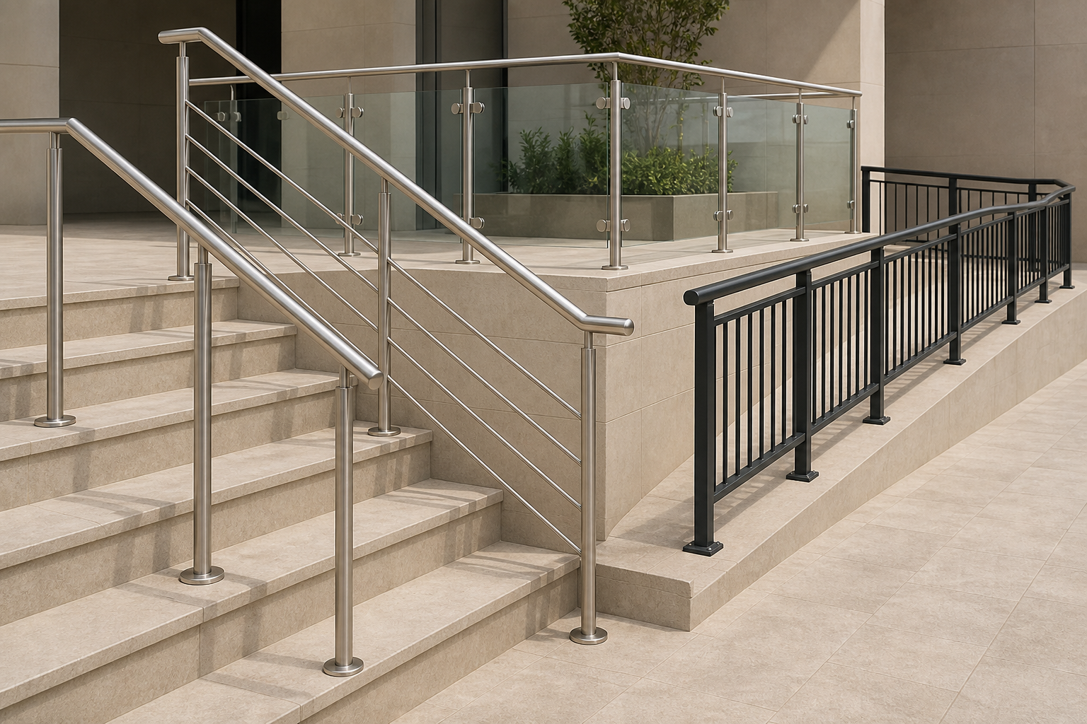Handrails and railings by Techno Door Metal Industries