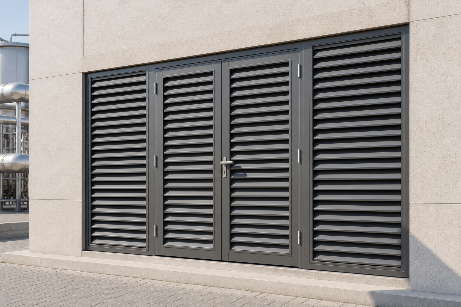 Louver panel systems by Techno Door Metal Industries