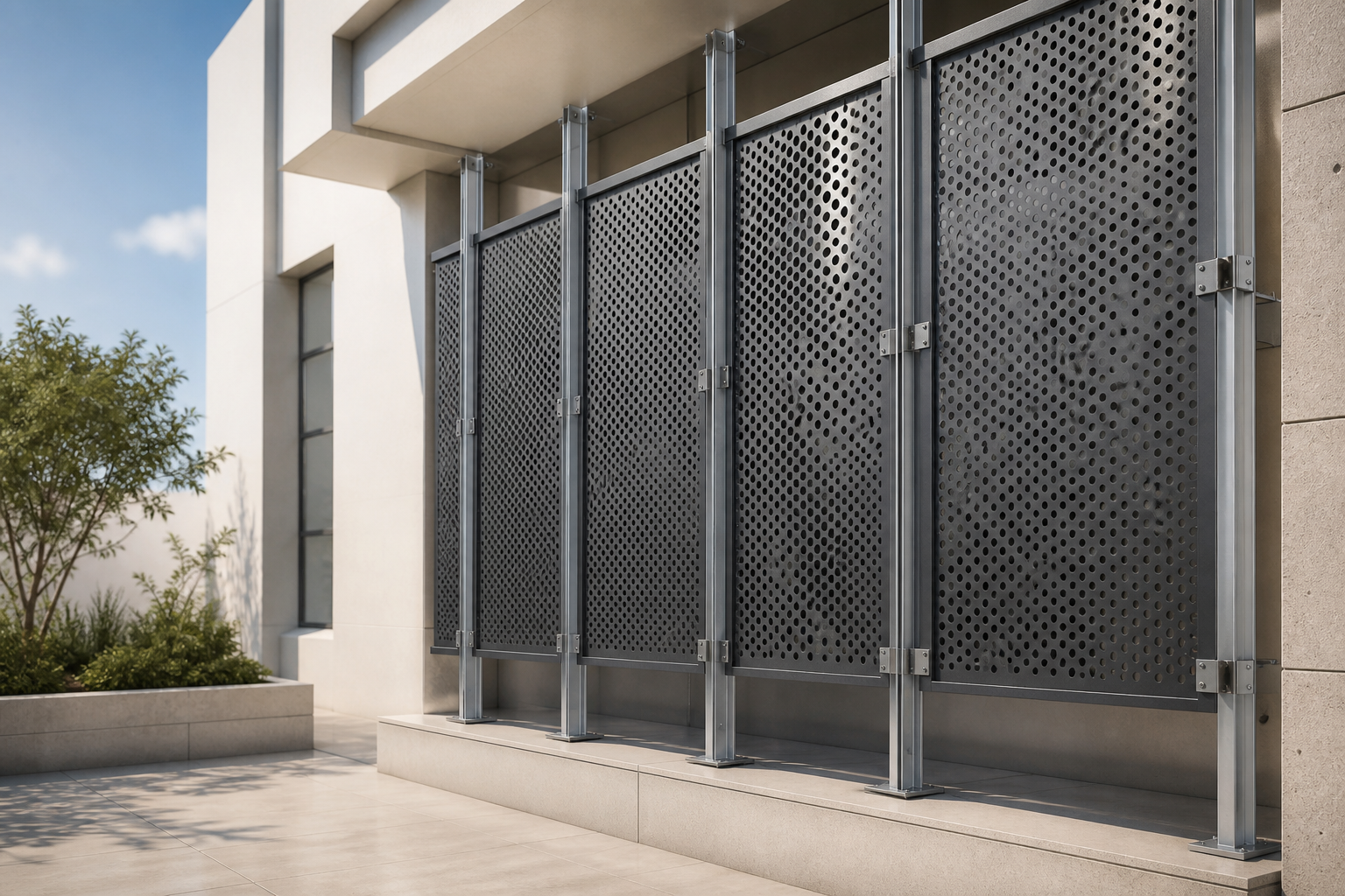 Finished facade panels by Techno Door Metal Industries